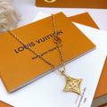 Geometric Emblem Pendant Necklace in Gold-Tone – Design 035 main product view