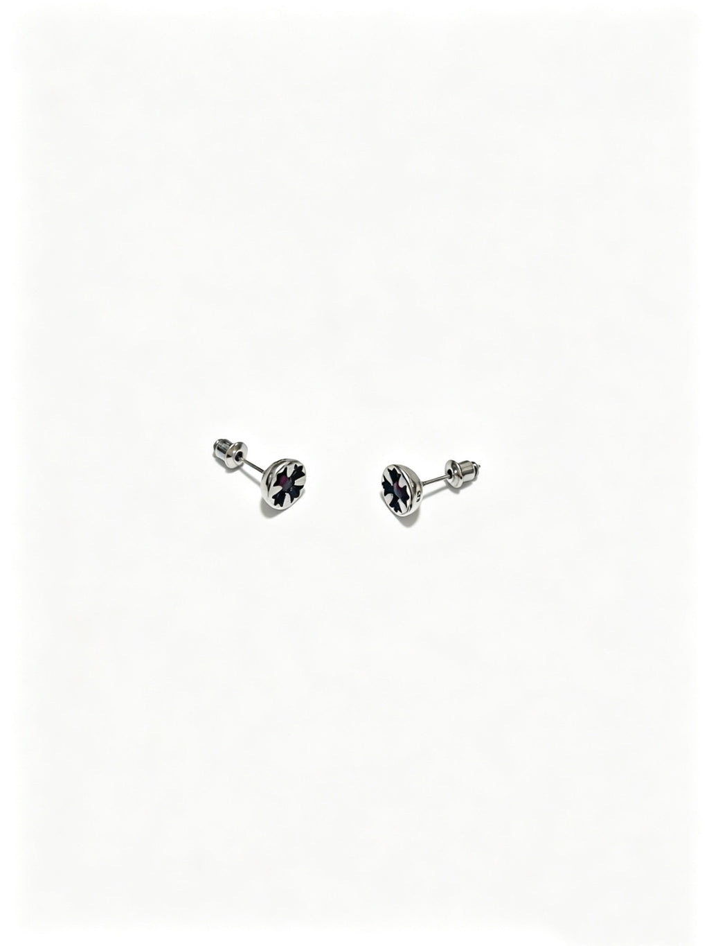 Cross Statement Earrings in Metal-Tone – Design 01 front product view
