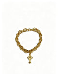 Signature Emblem Bracelet in Polished Metal-Tone – Design 008 main product view