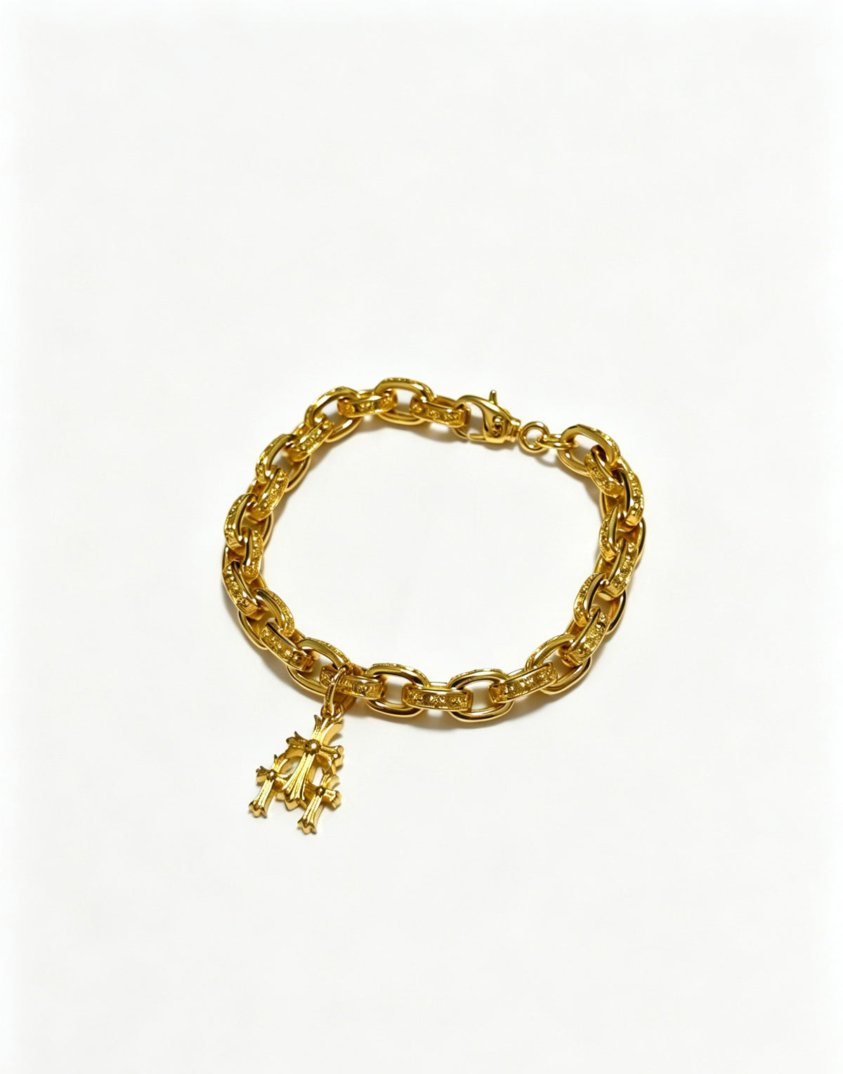 Signature Emblem Bracelet in Polished Metal-Tone – Design 007 main product view