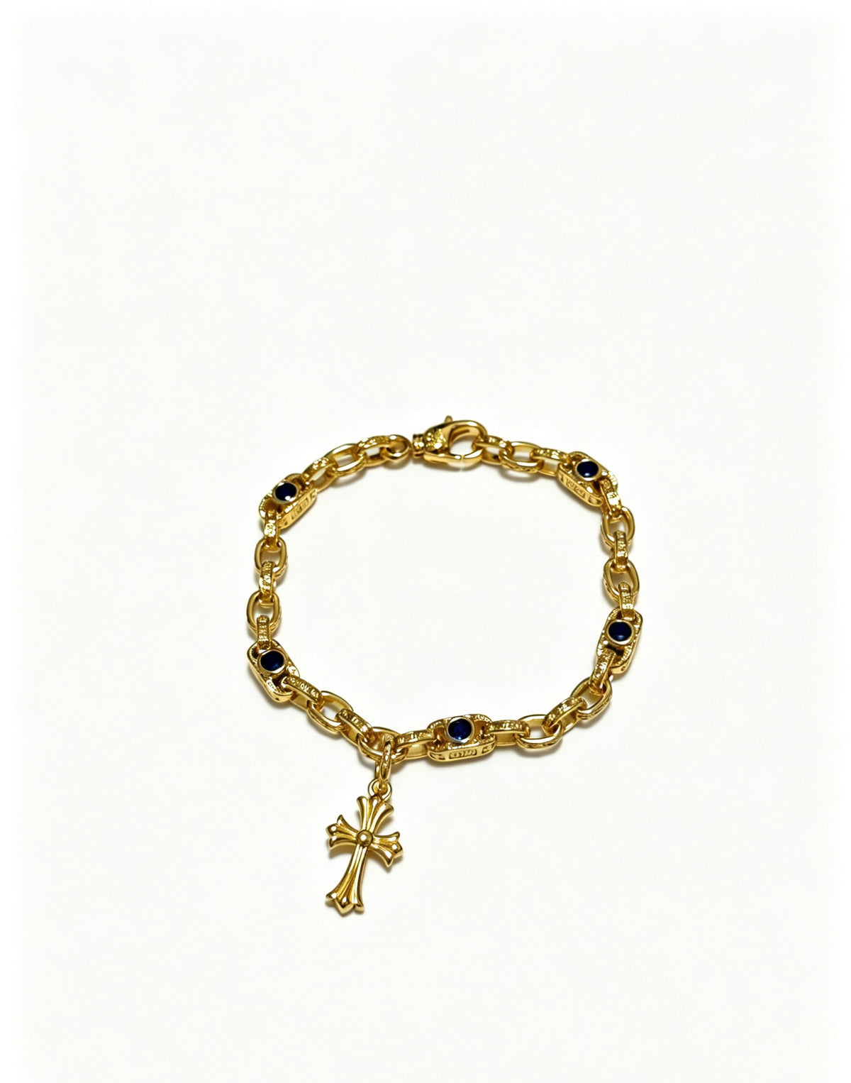 Signature Emblem Bracelet in Polished Metal-Tone – Design 006 main product view