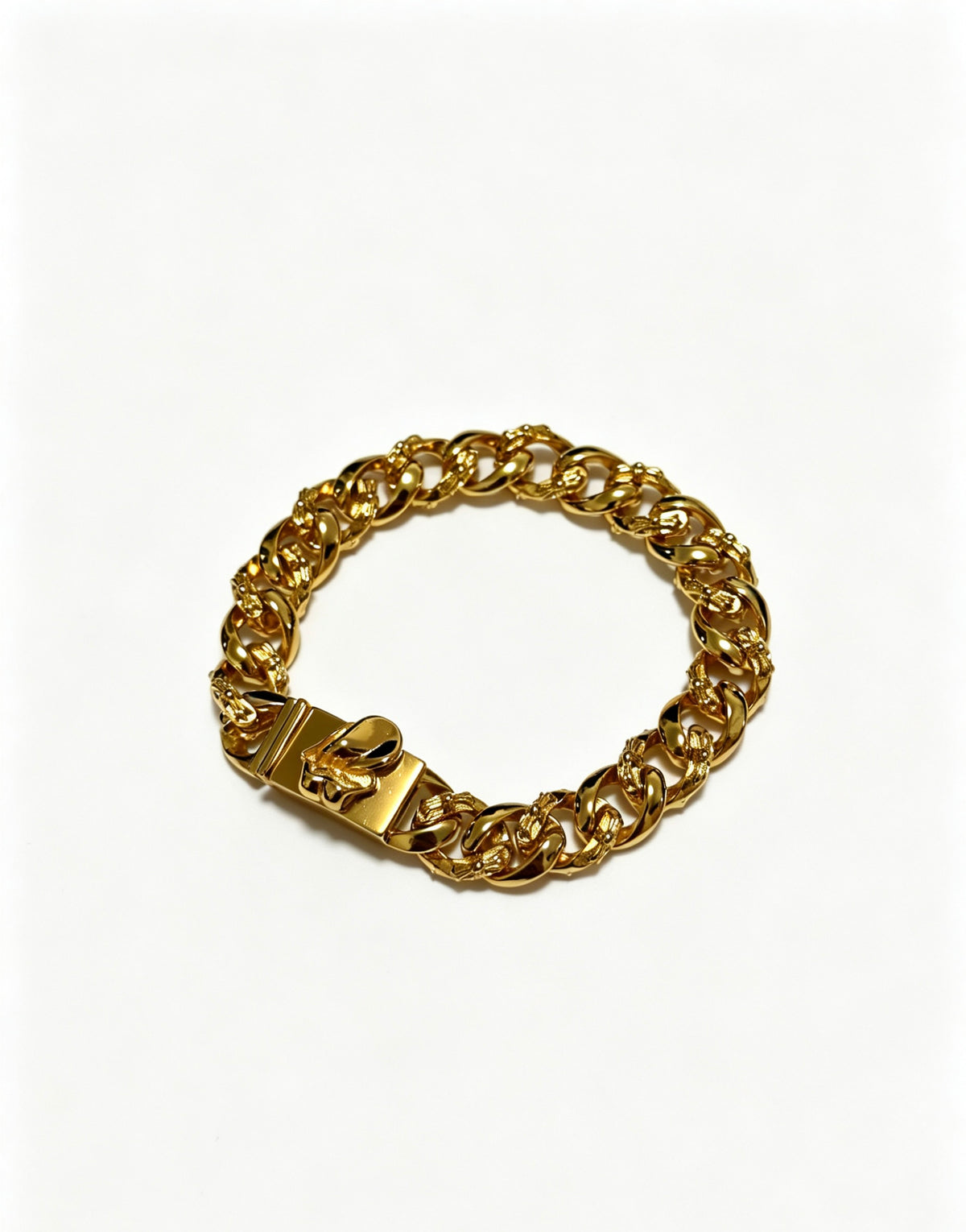 Signature Emblem Bracelet in Polished Metal-Tone – Design 005 main product view