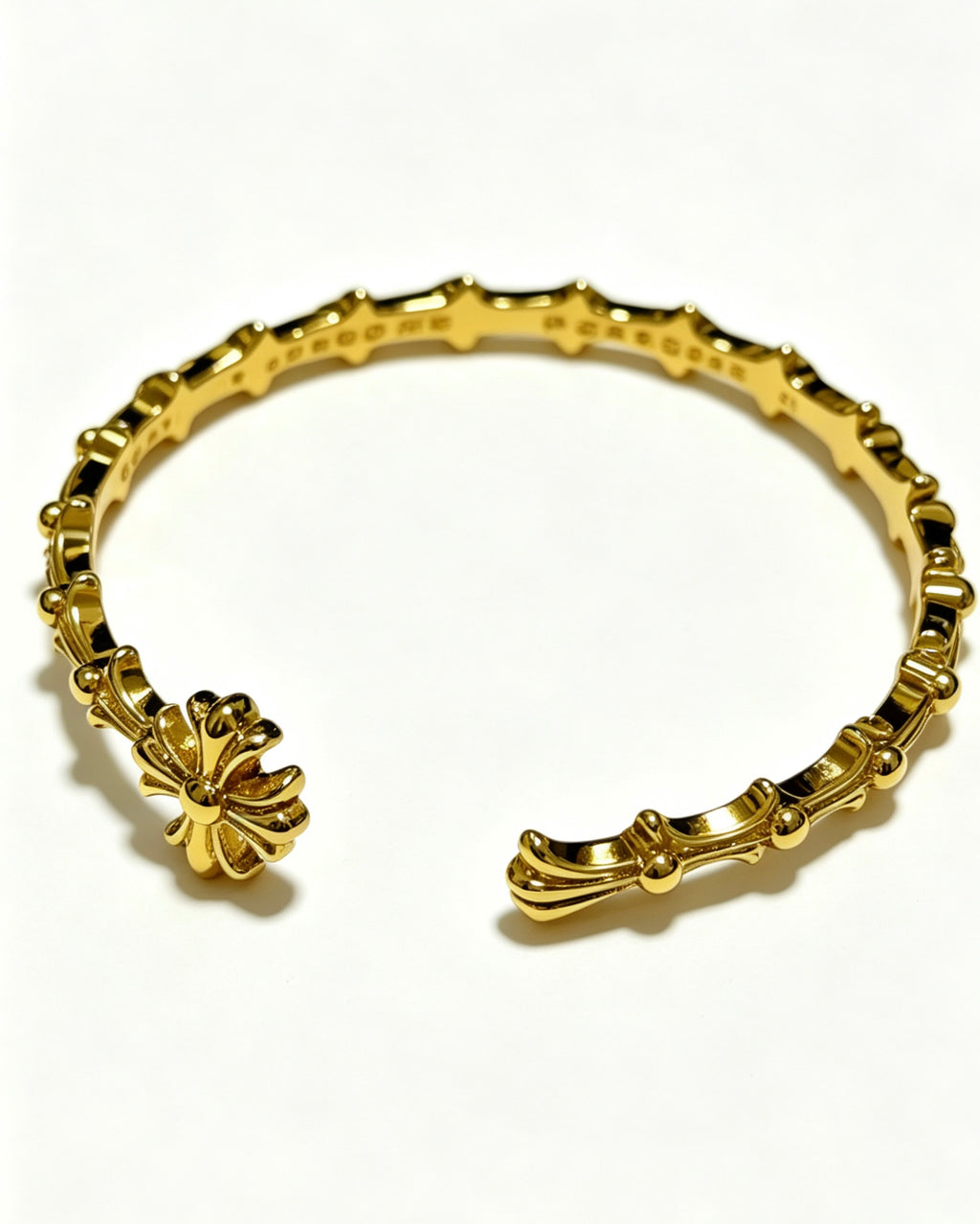 Cross Statement Bracelet in Metal-Tone – Design 01 front product view
