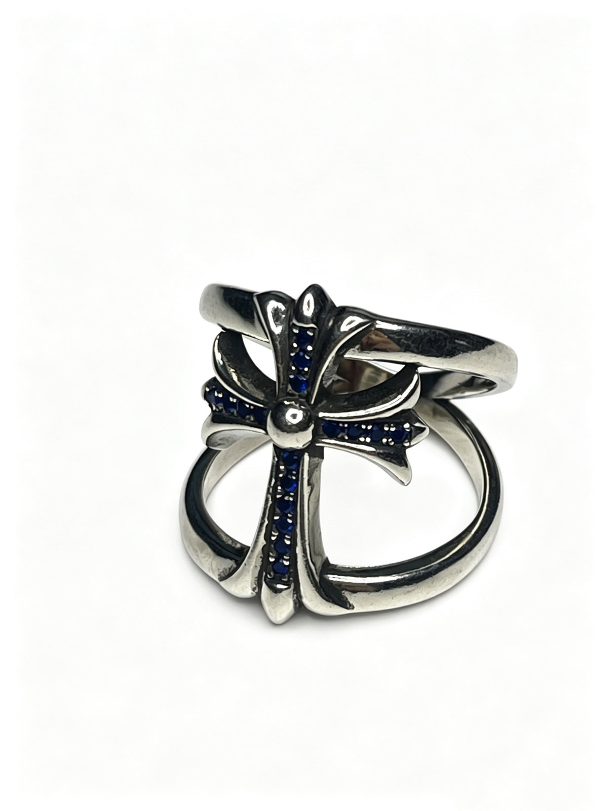 Signature Emblem Statement Ring in Polished Metal-Tone – Design 010 side detail