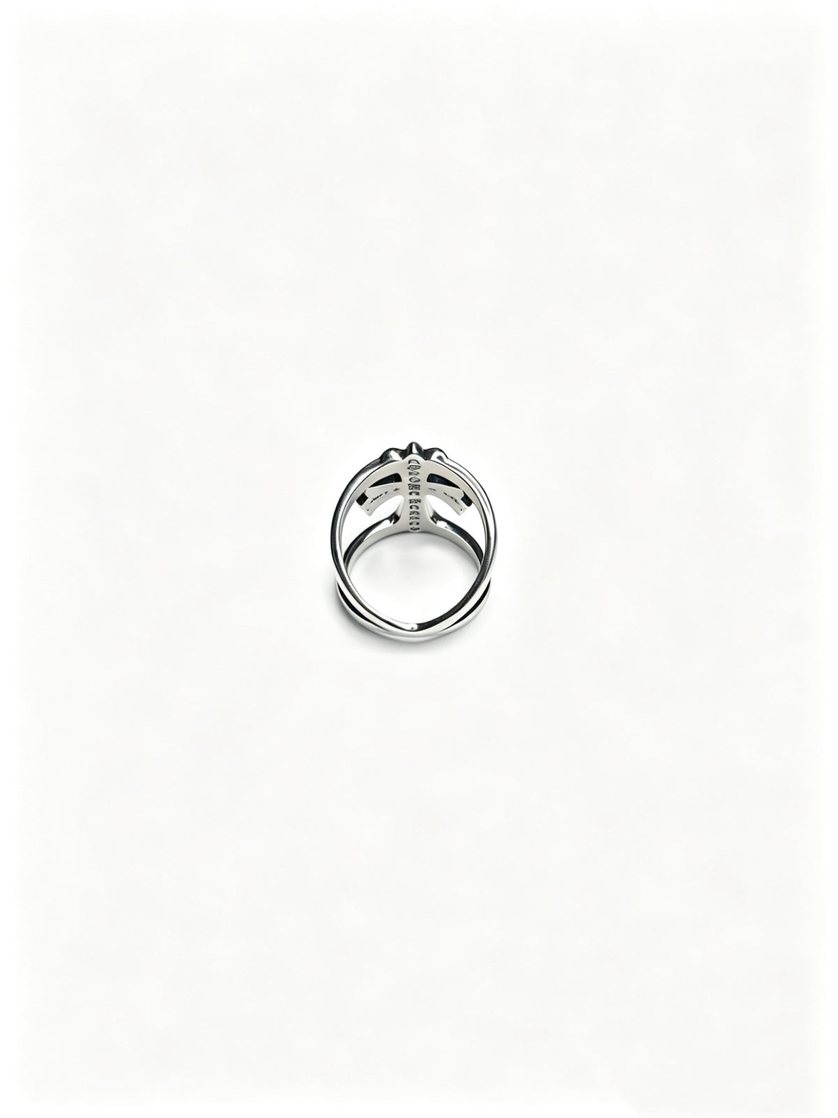 Signature Emblem Statement Ring in Polished Metal-Tone – Design 013 front product view