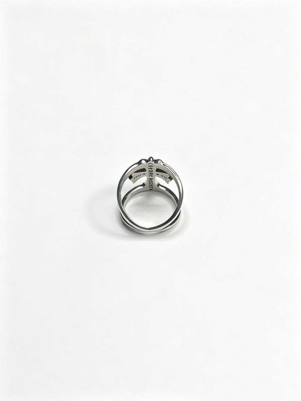 Signature Emblem Statement Ring in Polished Metal-Tone – Design 014 main product view