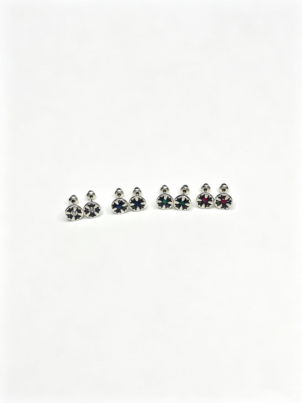 Cross Statement Earrings in Metal-Tone – Design 04 detail view