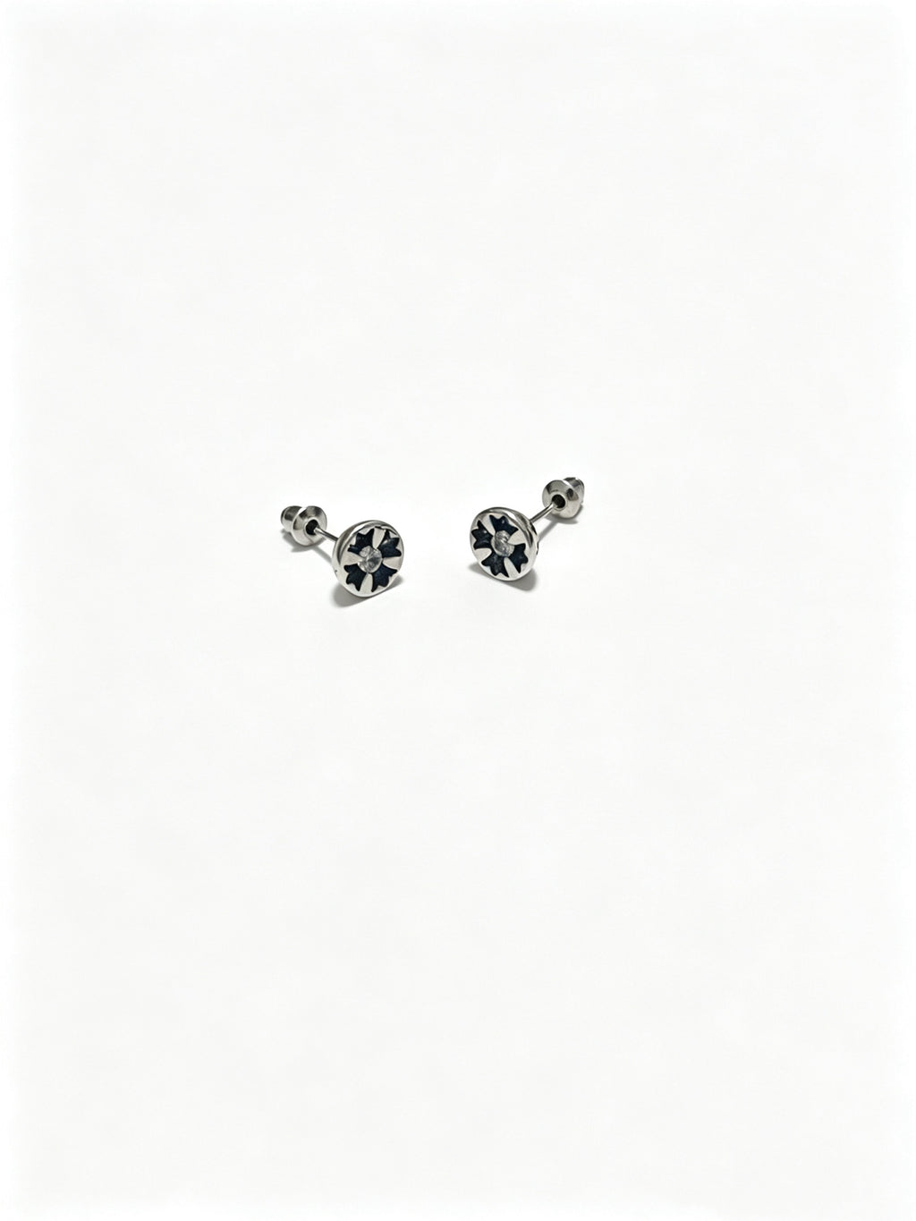 Cross Statement Earrings in Metal-Tone – Design 04 close-up detail