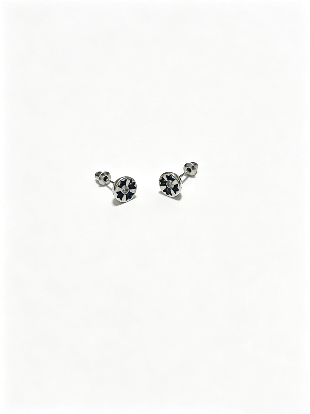 Cross Statement Earrings in Metal-Tone – Design 04 close-up detail