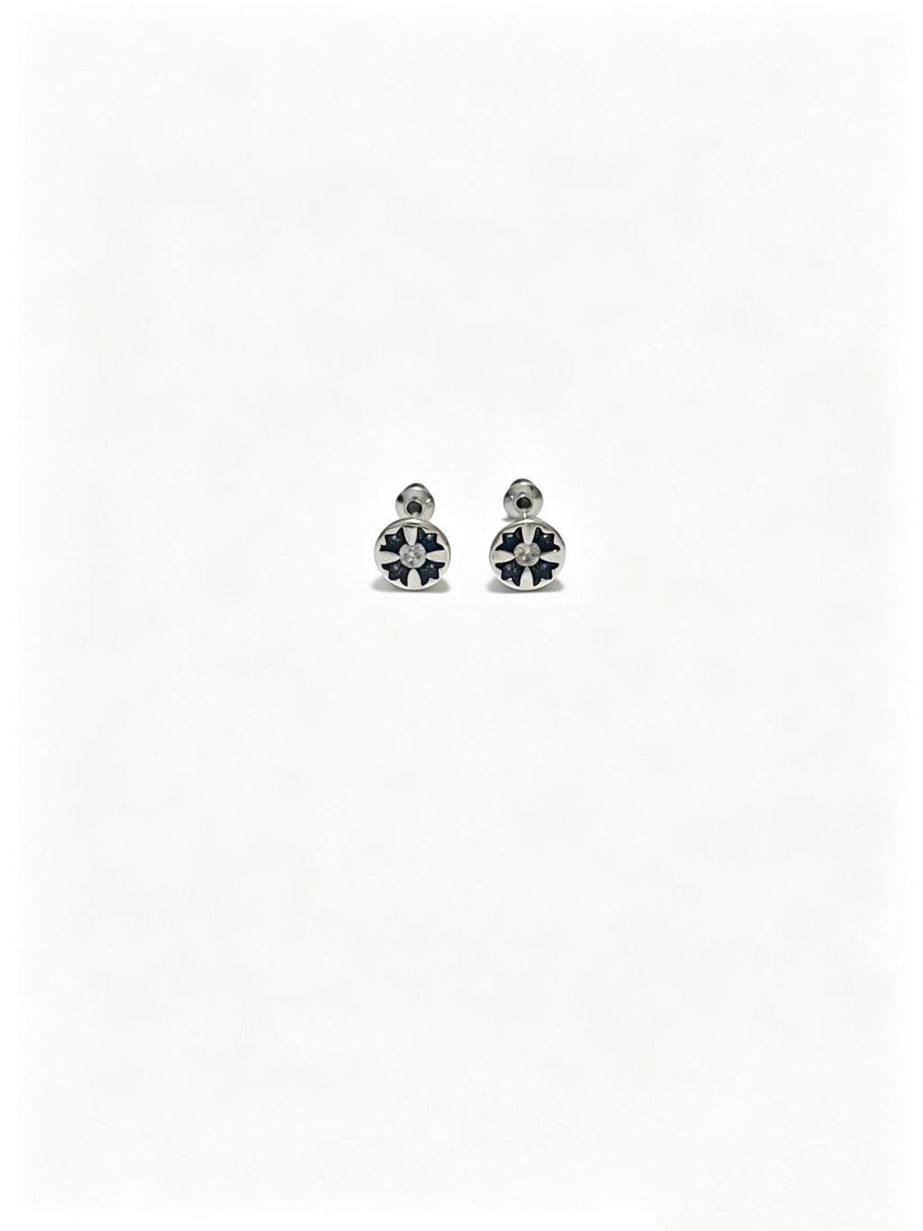 Cross Statement Earrings in Metal-Tone – Design 04 side detail