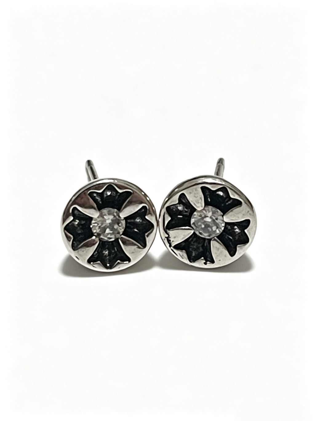 Cross Statement Earrings in Metal-Tone – Design 04 main product view