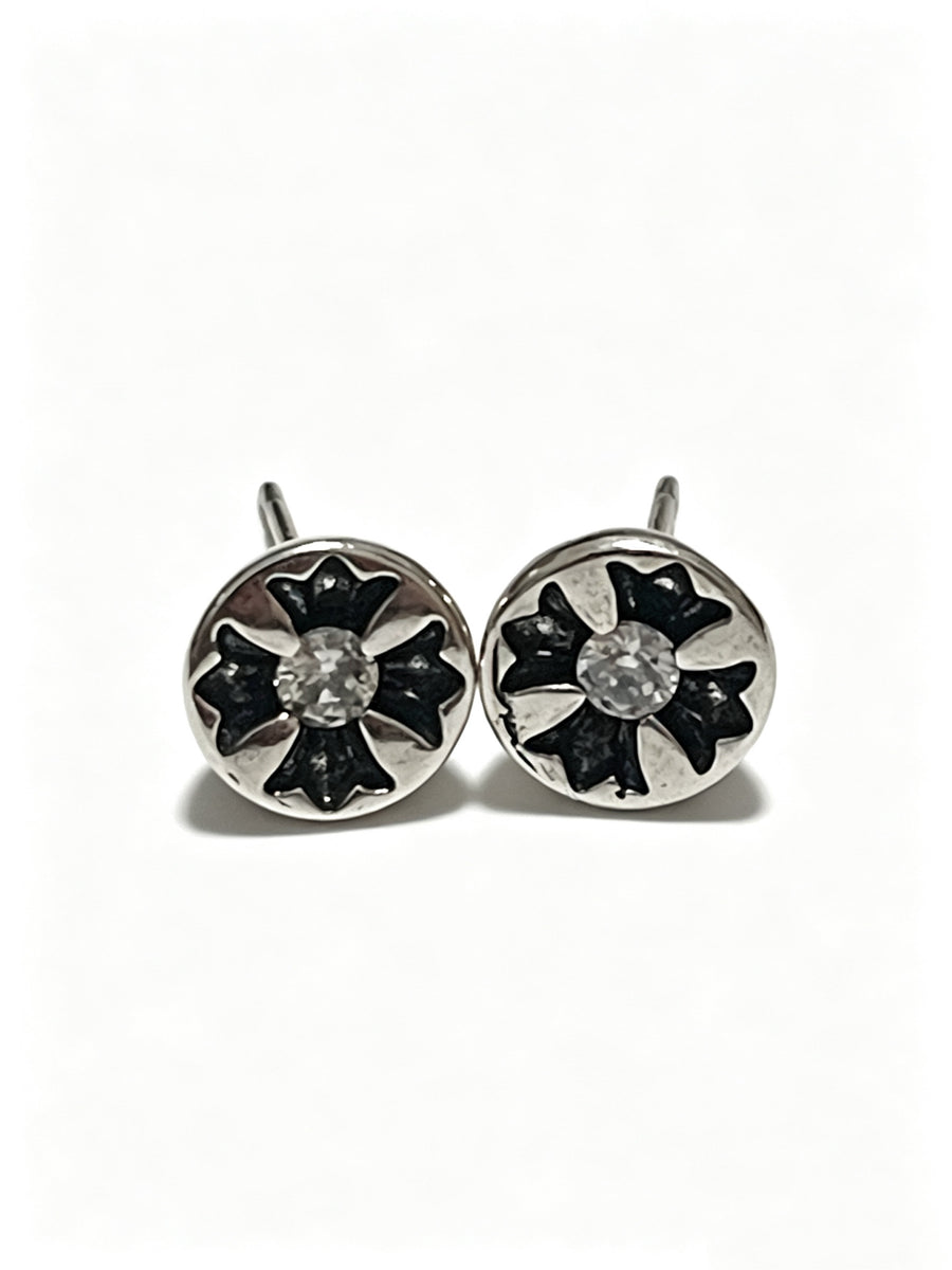 Cross Statement Earrings in Metal-Tone – Design 04 main product view