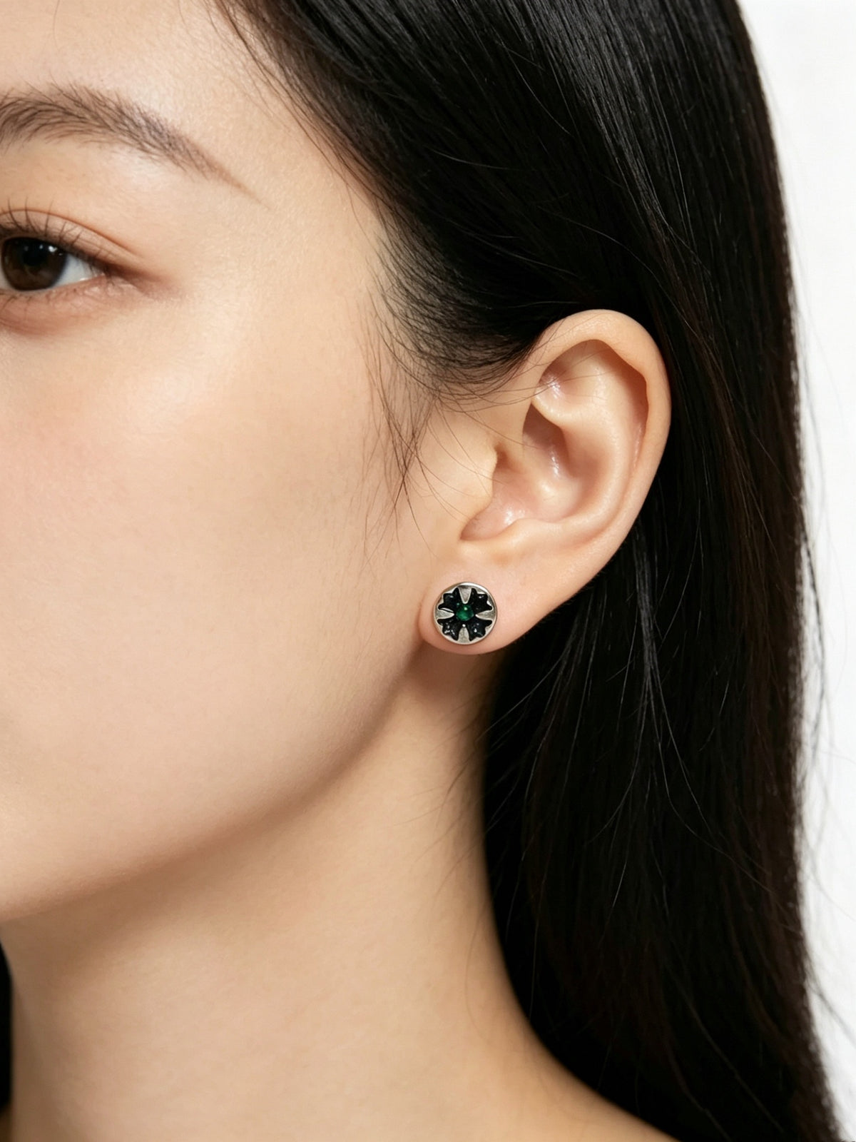 Cross Statement Earrings in Metal-Tone – Design 13 main product view