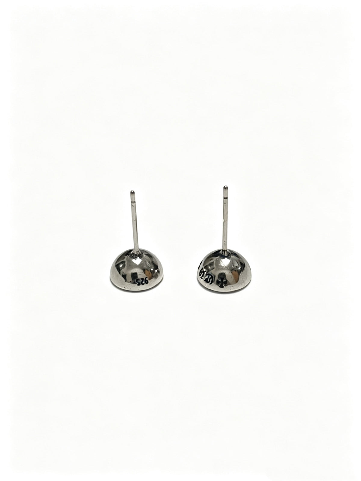 Signature Emblem Statement Earrings in Polished Metal-Tone – Design 022 side detail