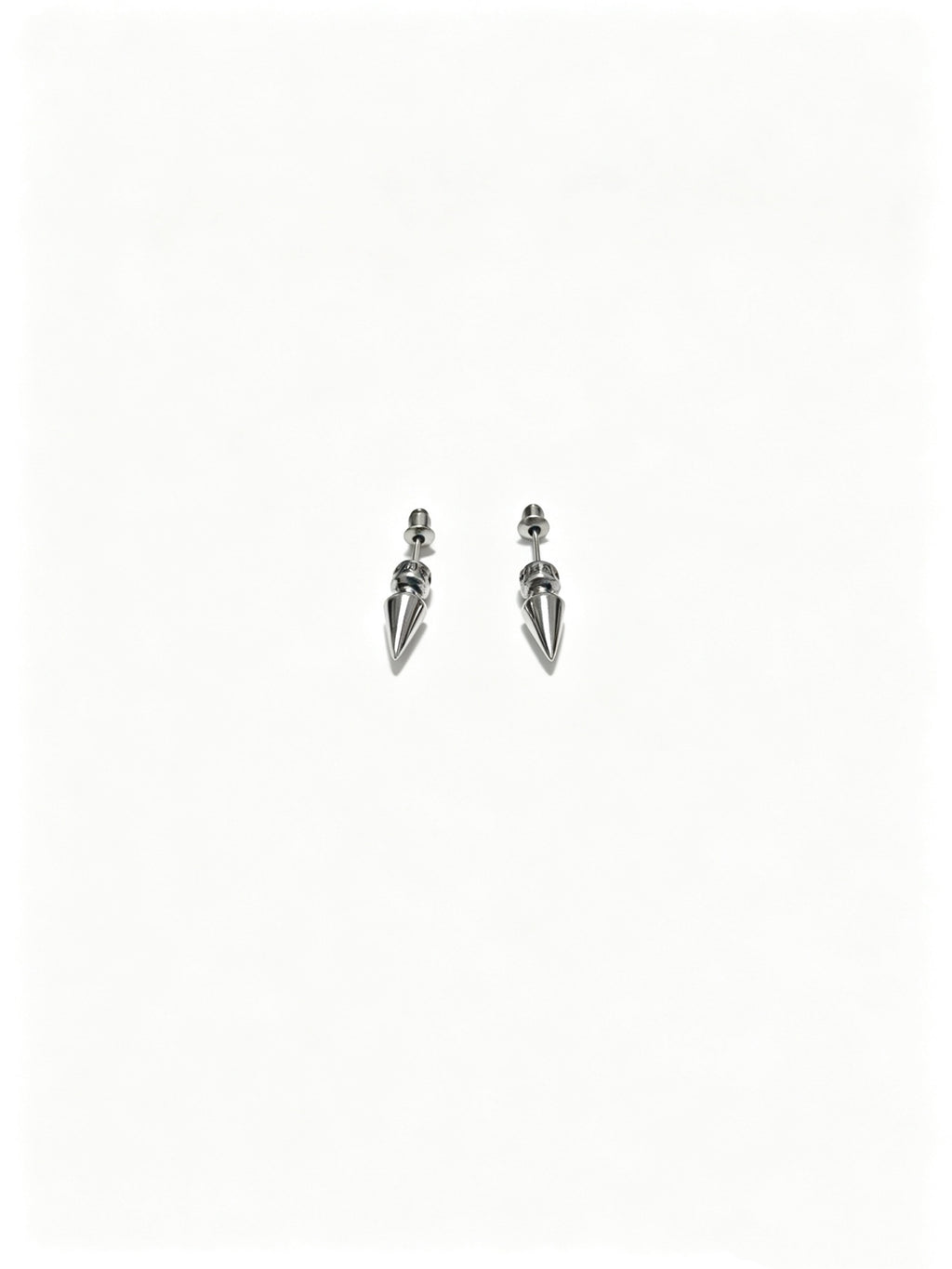 Signature Emblem Statement Earrings in Polished Metal-Tone – Design 021 detail view