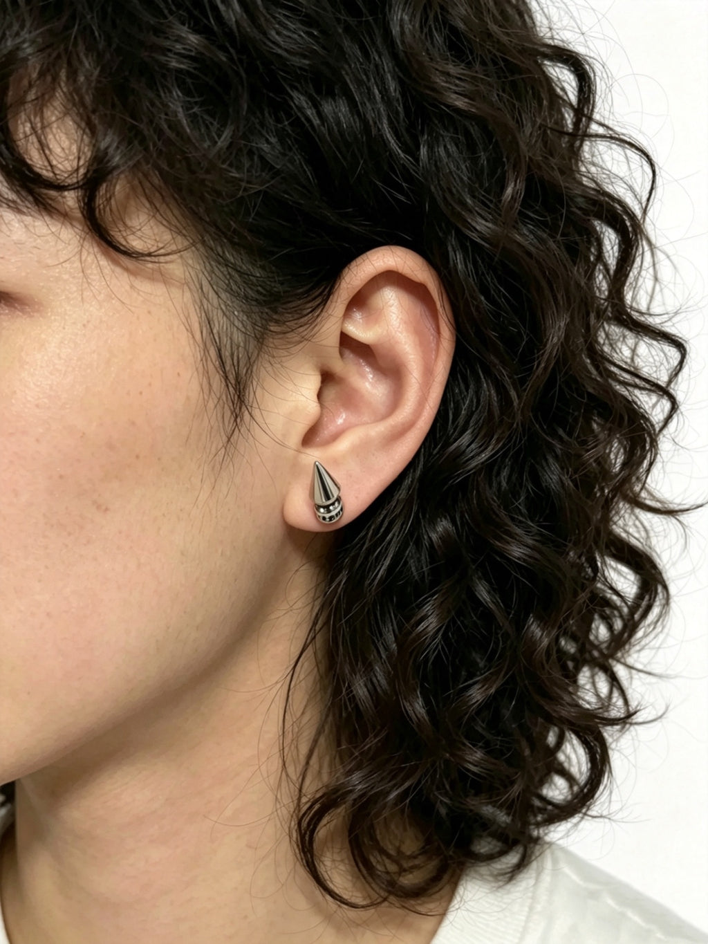 Signature Emblem Statement Earrings in Polished Metal-Tone – Design 021 front product view