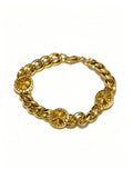 Cross Cuban-Link Bracelet in Antique Silver-Tone – Cuban Link – Design 16 main product view