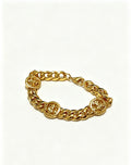 Signature Emblem Bracelet in Polished Metal-Tone – Design 019 main product view