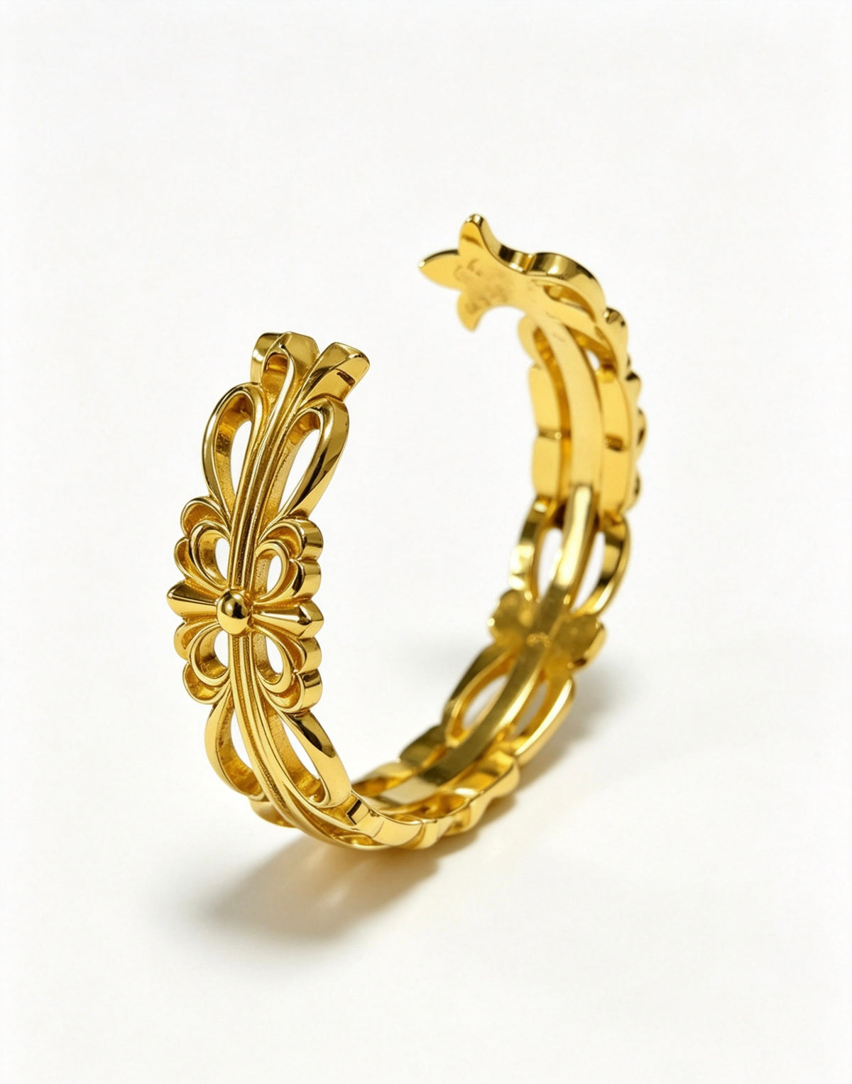 Cross Statement Bracelet in Metal-Tone – Design 08 detail view