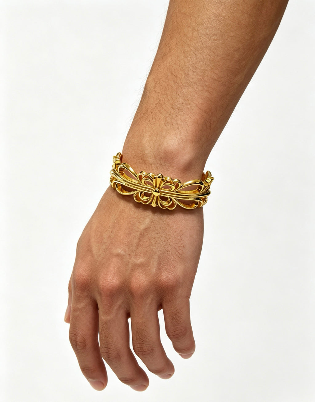 Cross Statement Bracelet in Metal-Tone – Design 08 main product view