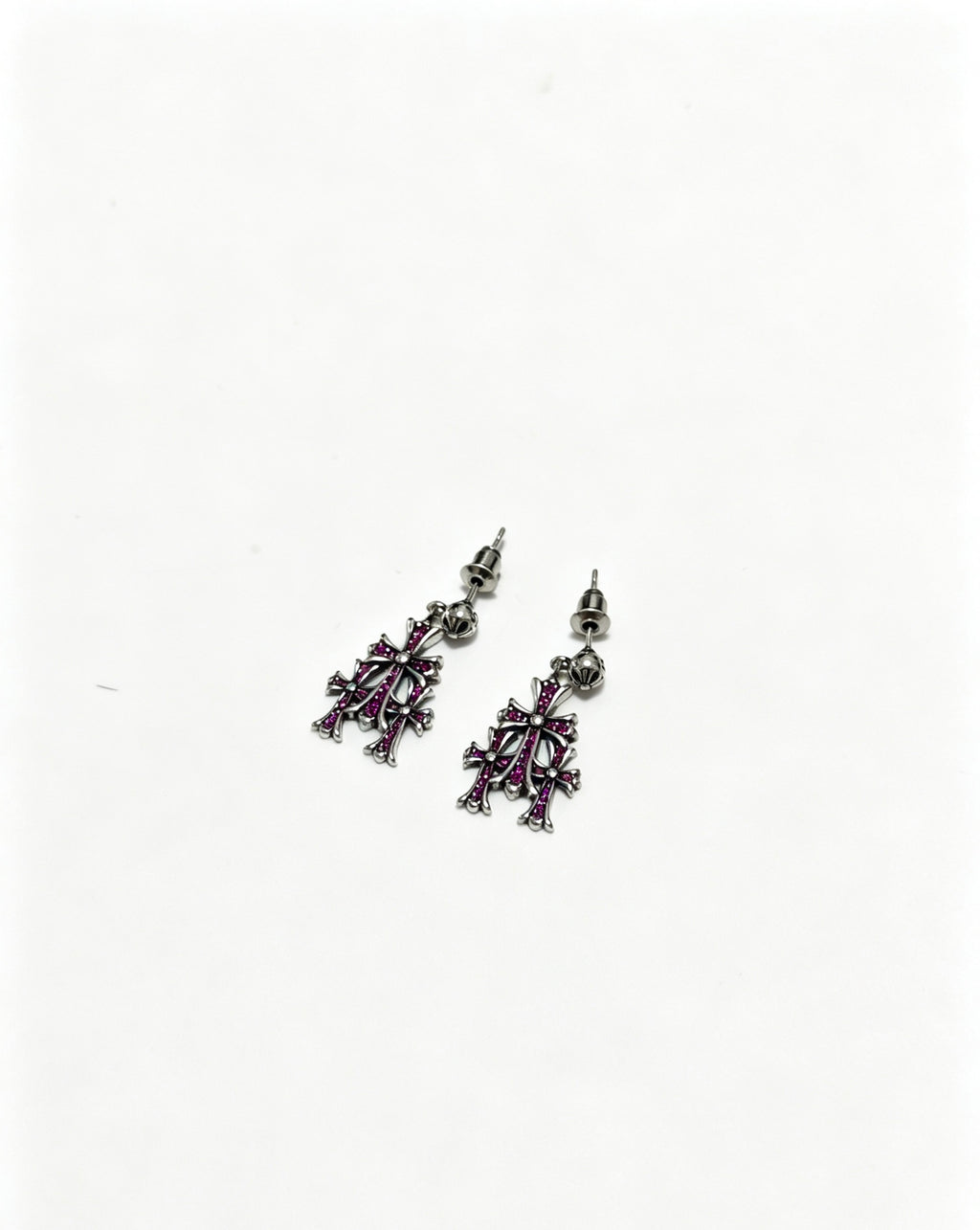 Cross Statement Earrings in Metal-Tone – Design 11 styled product view