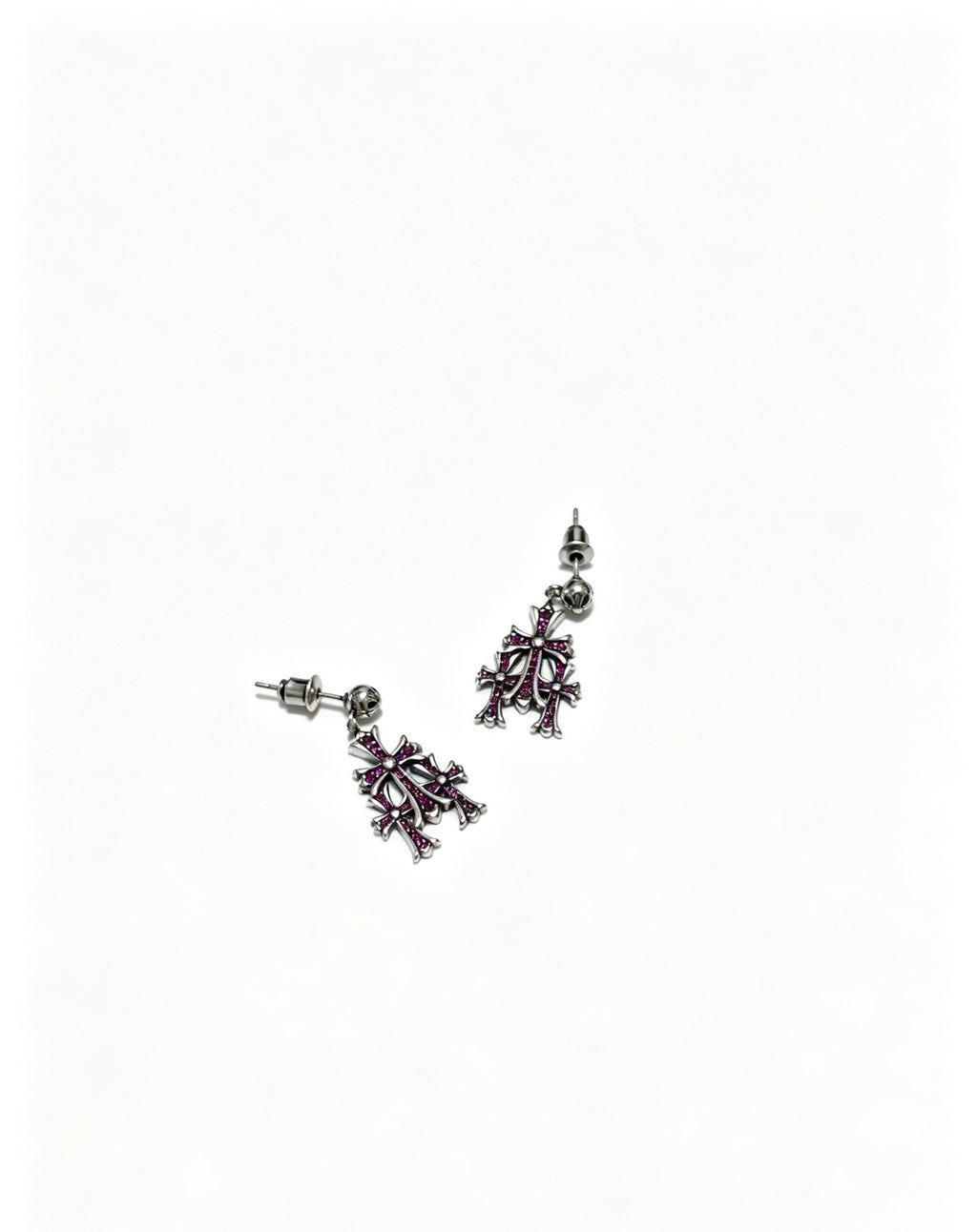 Signature Emblem Statement Earrings in Polished Metal-Tone – Design 020 close-up detail