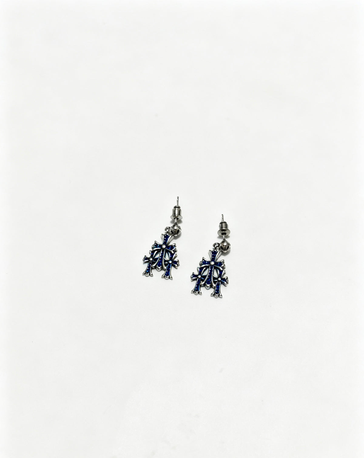 Signature Emblem Statement Earrings in Polished Metal-Tone – Design 019 main product view