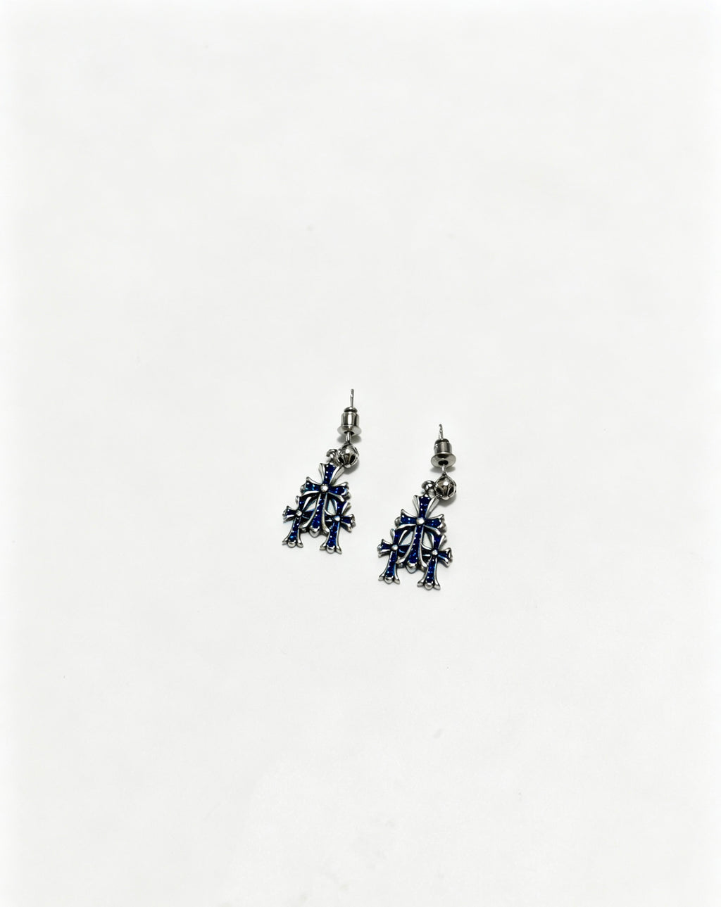 Cross Statement Earrings in Metal-Tone – Design 10 main product view