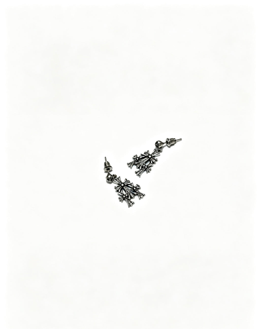 Cross Statement Earrings in Metal-Tone – Design 07 styled product view