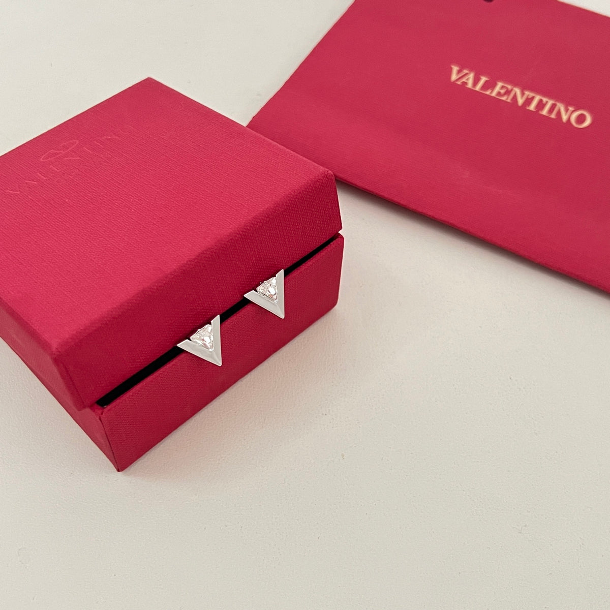Signature Emblem Stud Earrings in Polished Metal-Tone – Design 02 main product view