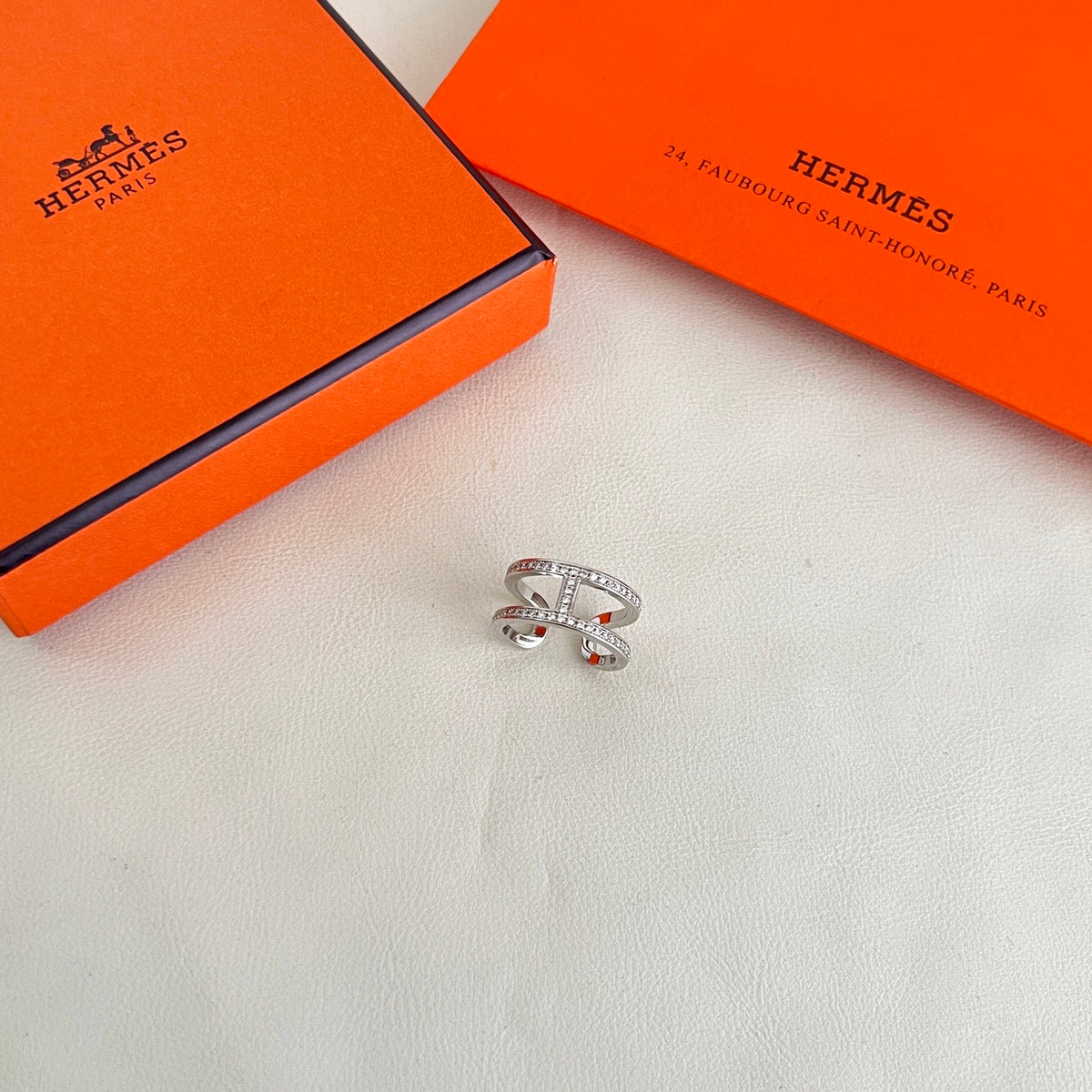 Horse Statement Ring in Polished Metal-Tone – Design 003 front product view