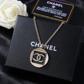 Signature Emblem Pendant Necklace in Polished Metal-Tone – Design 035 main product view