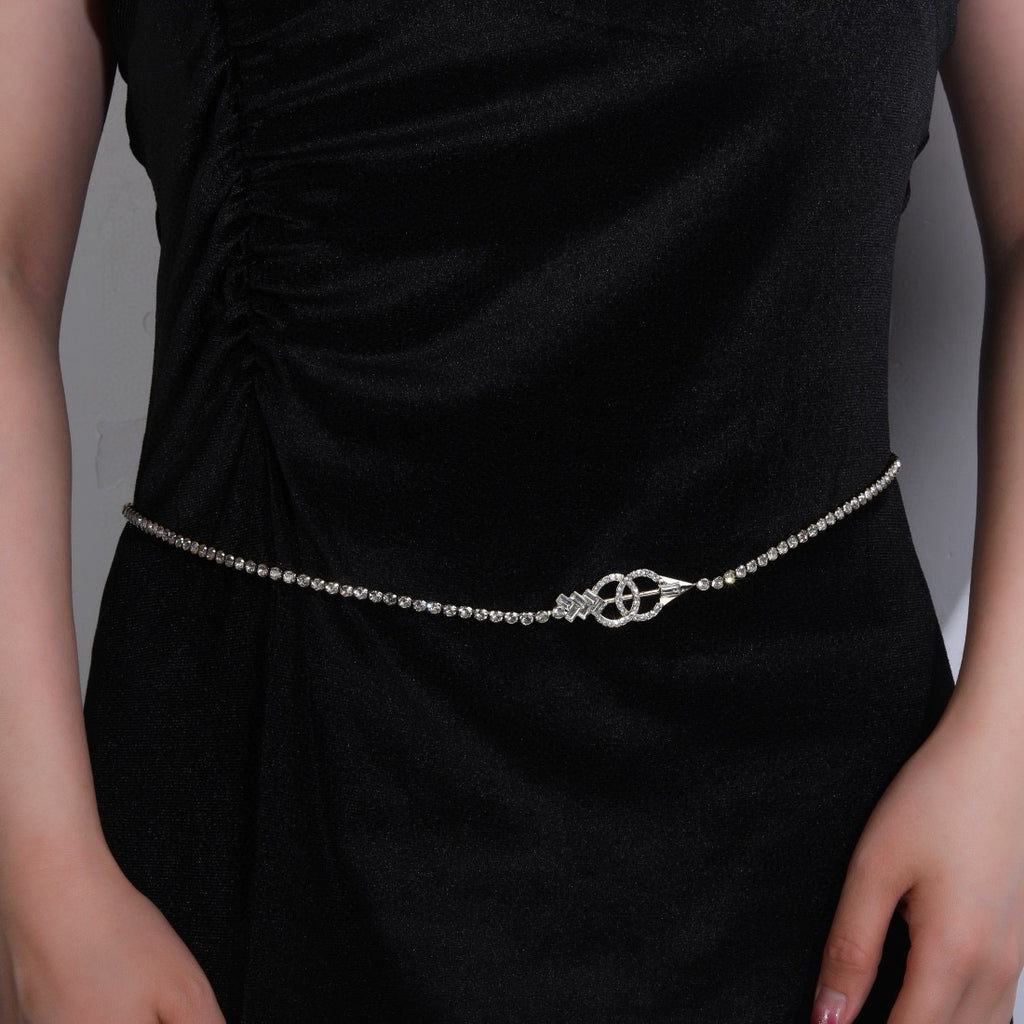 Signature Emblem Jewelry Accessory in Polished Metal-Tone – Design 015 front product view
