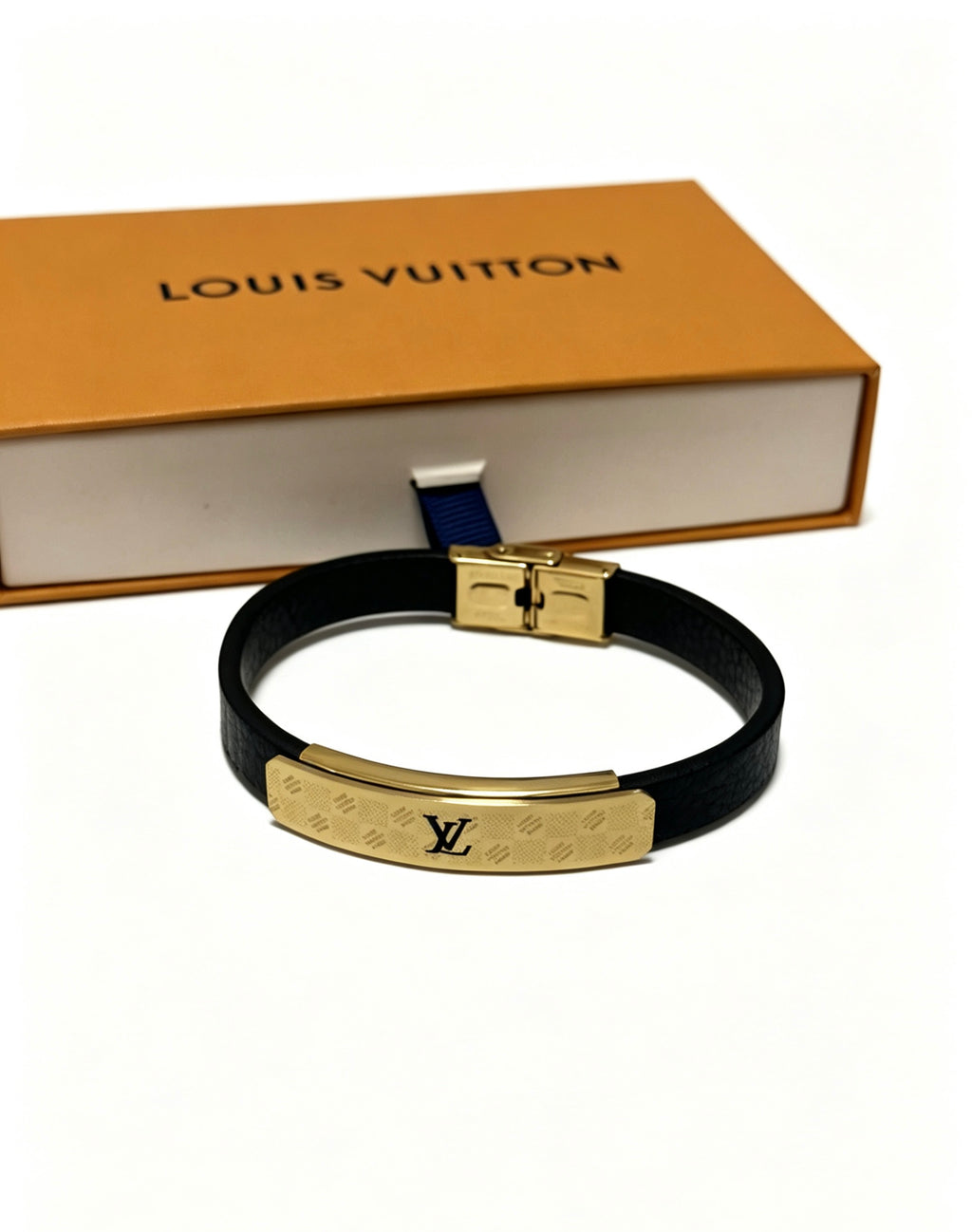 Chain Bangle in Silver-Tone – Blue Detail main product view