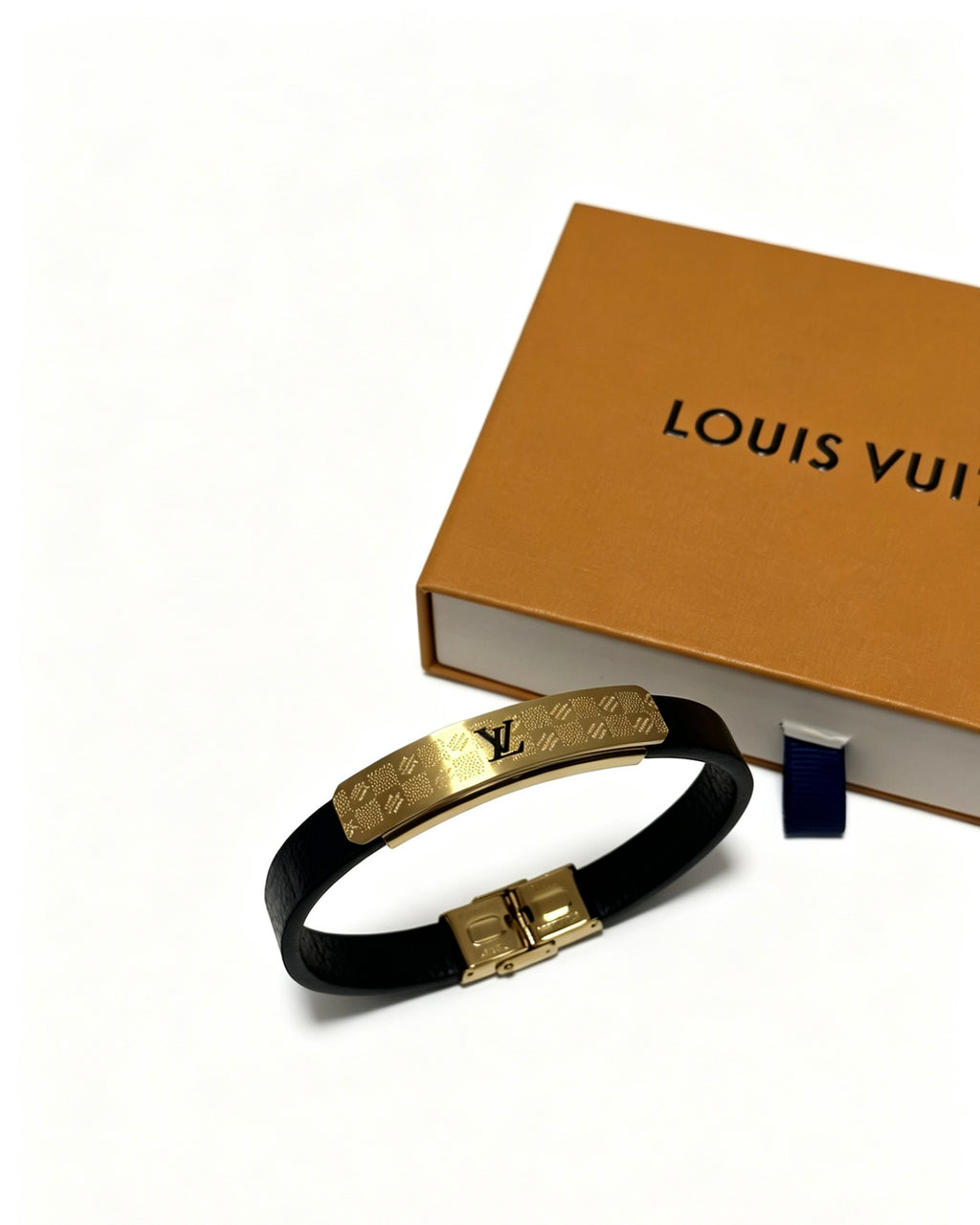 Chain Bangle in Silver-Tone – Blue Detail front product view