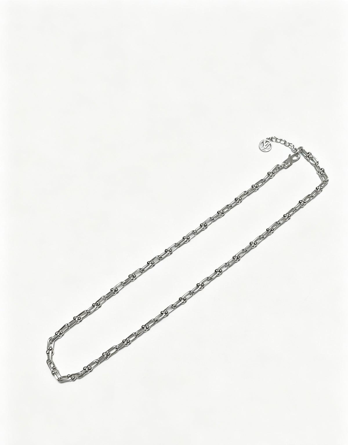 Geometric Emblem Pendant Necklace in Polished Metal-Tone – Design 008 close-up detail