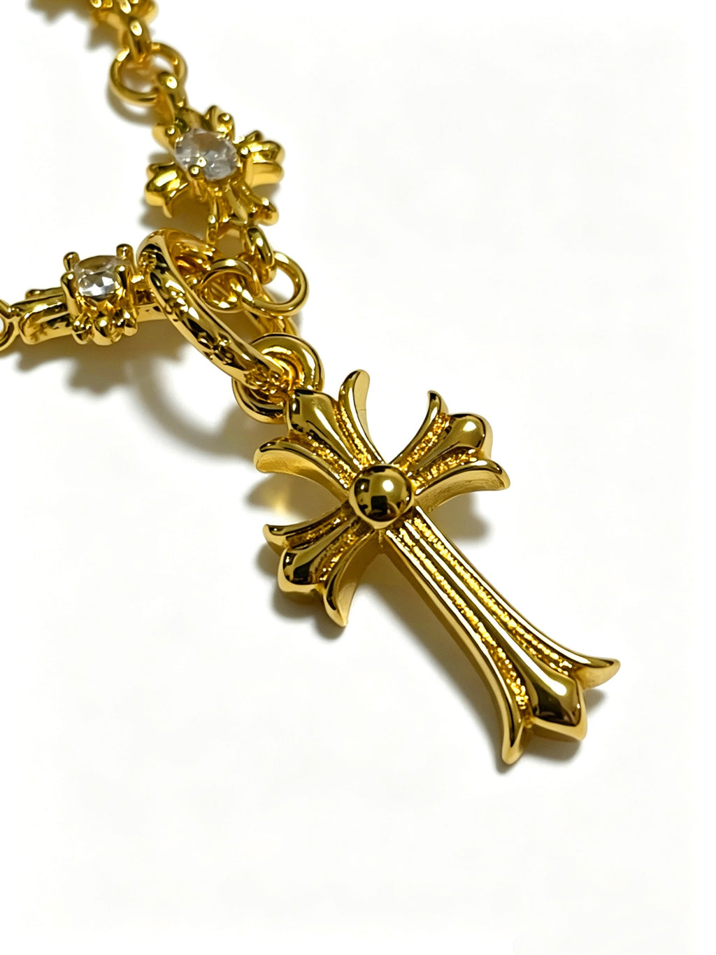 Cross Pendant Necklace in Antique Silver-Tone – Design 08 styled product view