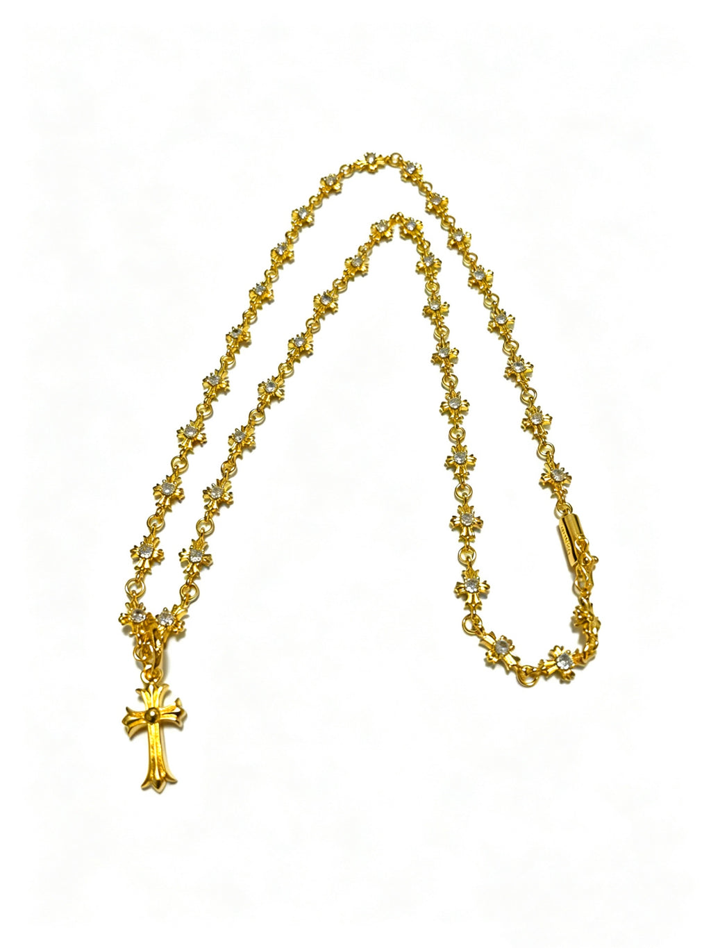 Signature Emblem Pendant Necklace in Polished Metal-Tone – Design 028 detail view