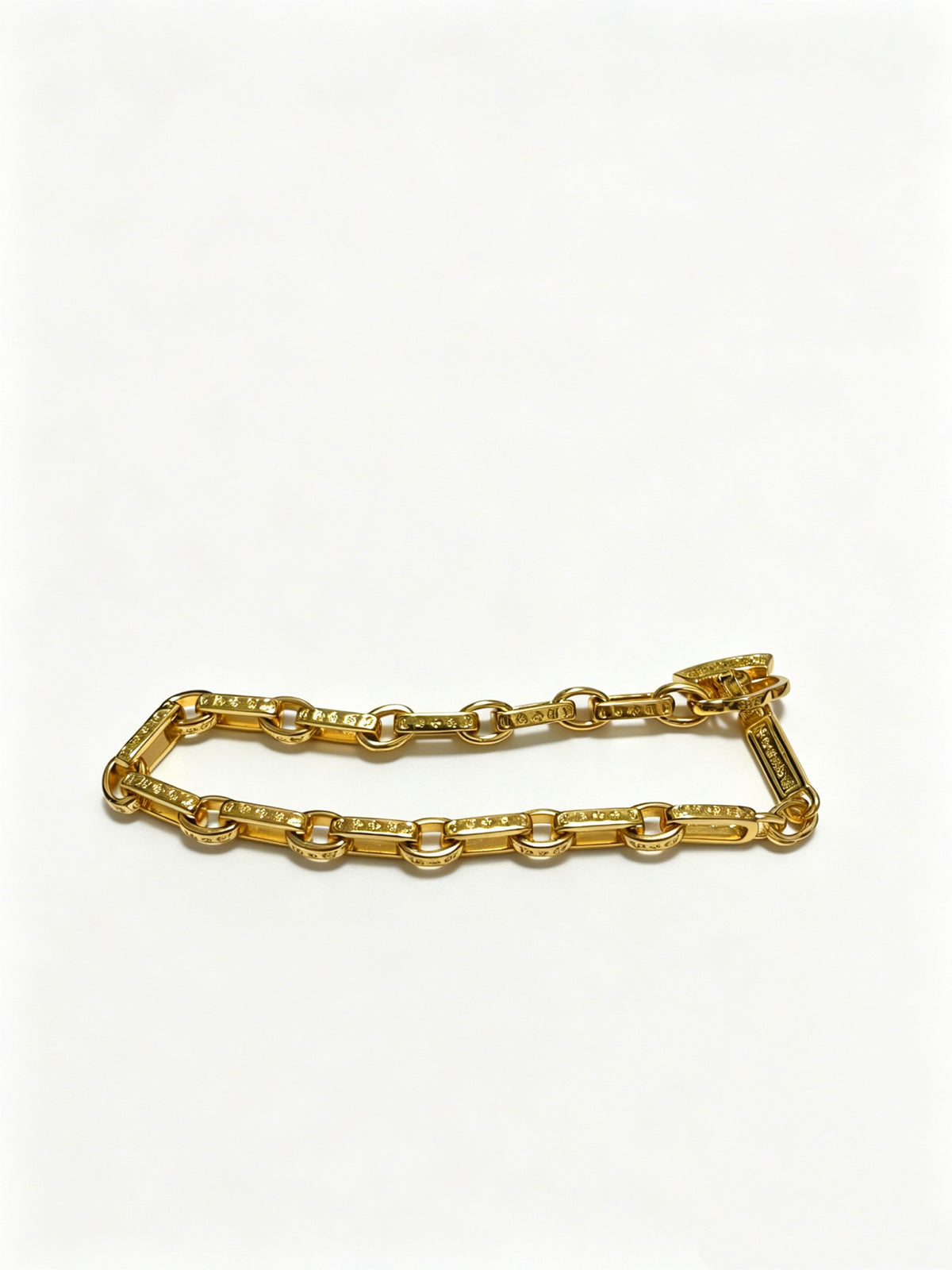 Cross Cuban-Link Bracelet in Antique Silver-Tone – Cuban Link – Design 14 main product view