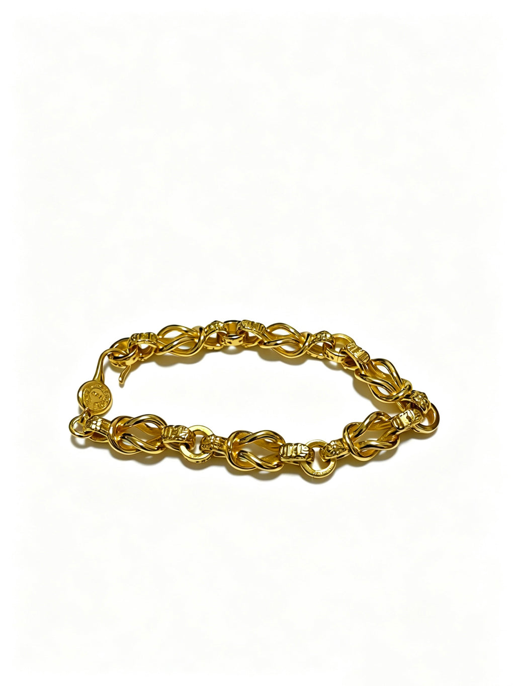 Cross Cuban-Link Bracelet in Antique Silver-Tone – Cuban Link – Design 13 front product view