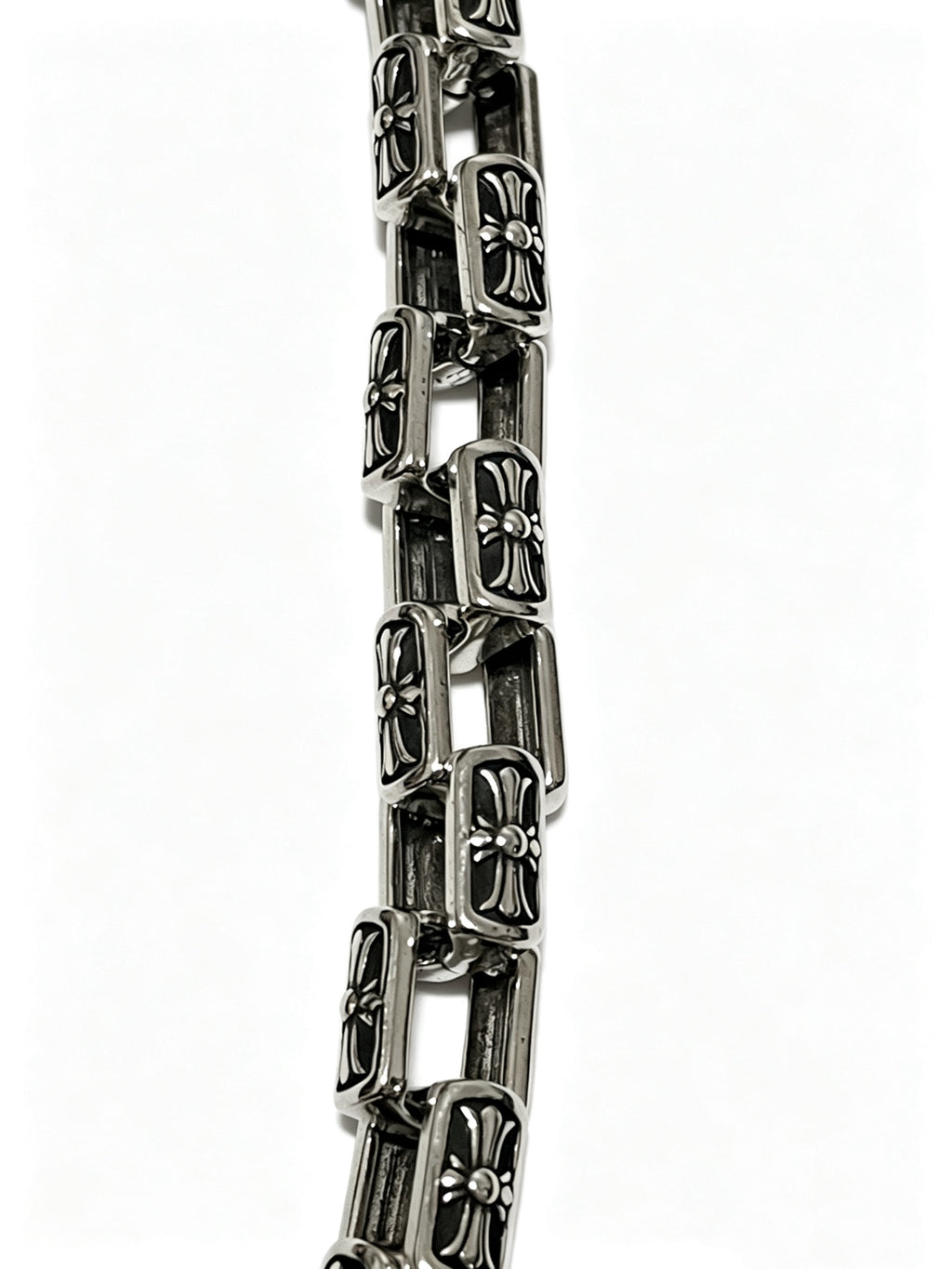 Signature Emblem Bracelet in Polished Metal-Tone – Design 016 styled product view