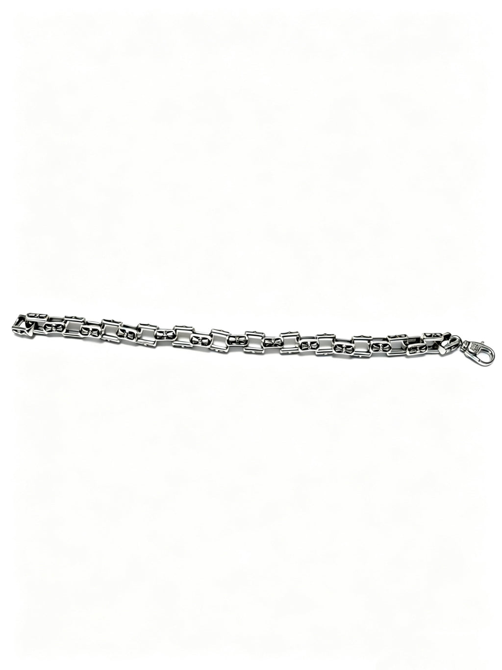 Signature Emblem Bracelet in Polished Metal-Tone – Design 016 side detail