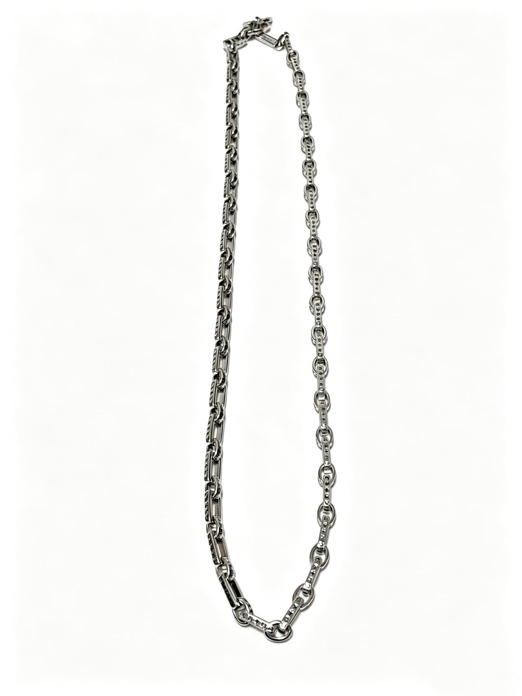 Cross Pendant Necklace in Antique Silver-Tone – Design 05 detail view