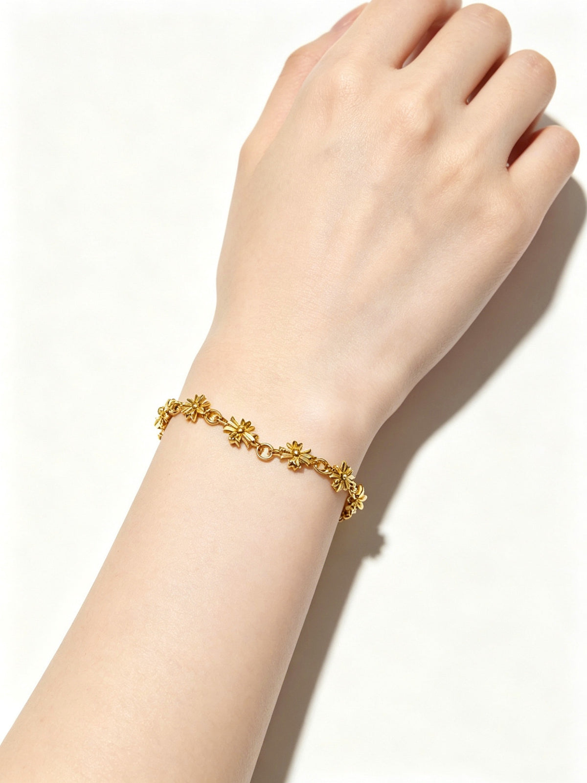 Cross Cuban-Link Bracelet in Antique Silver-Tone – Cuban Link – Design 10 main product view