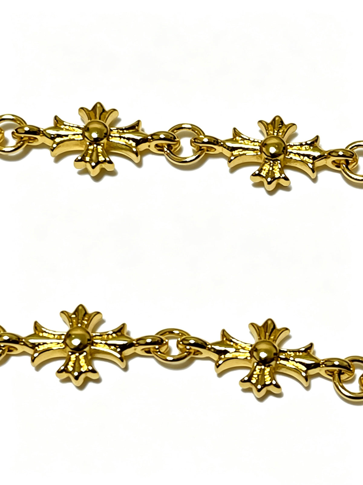 Cross Cuban-Link Bracelet in Antique Silver-Tone – Cuban Link – Design 10 side detail
