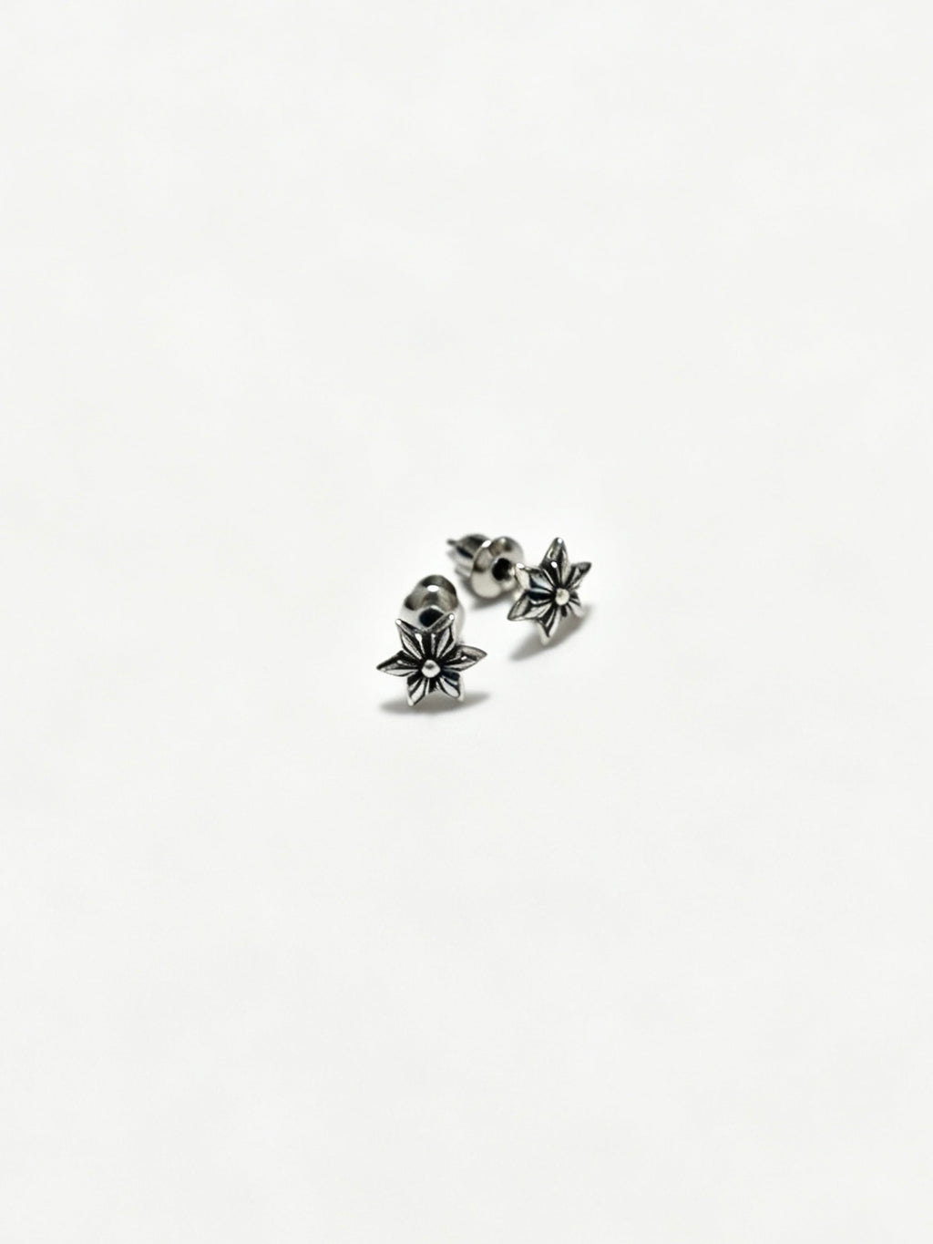 Signature Emblem Statement Earrings in Polished Metal-Tone – Design 014 styled product view