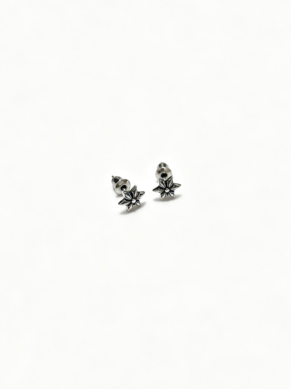 Signature Emblem Statement Earrings in Polished Metal-Tone – Design 014 front product view
