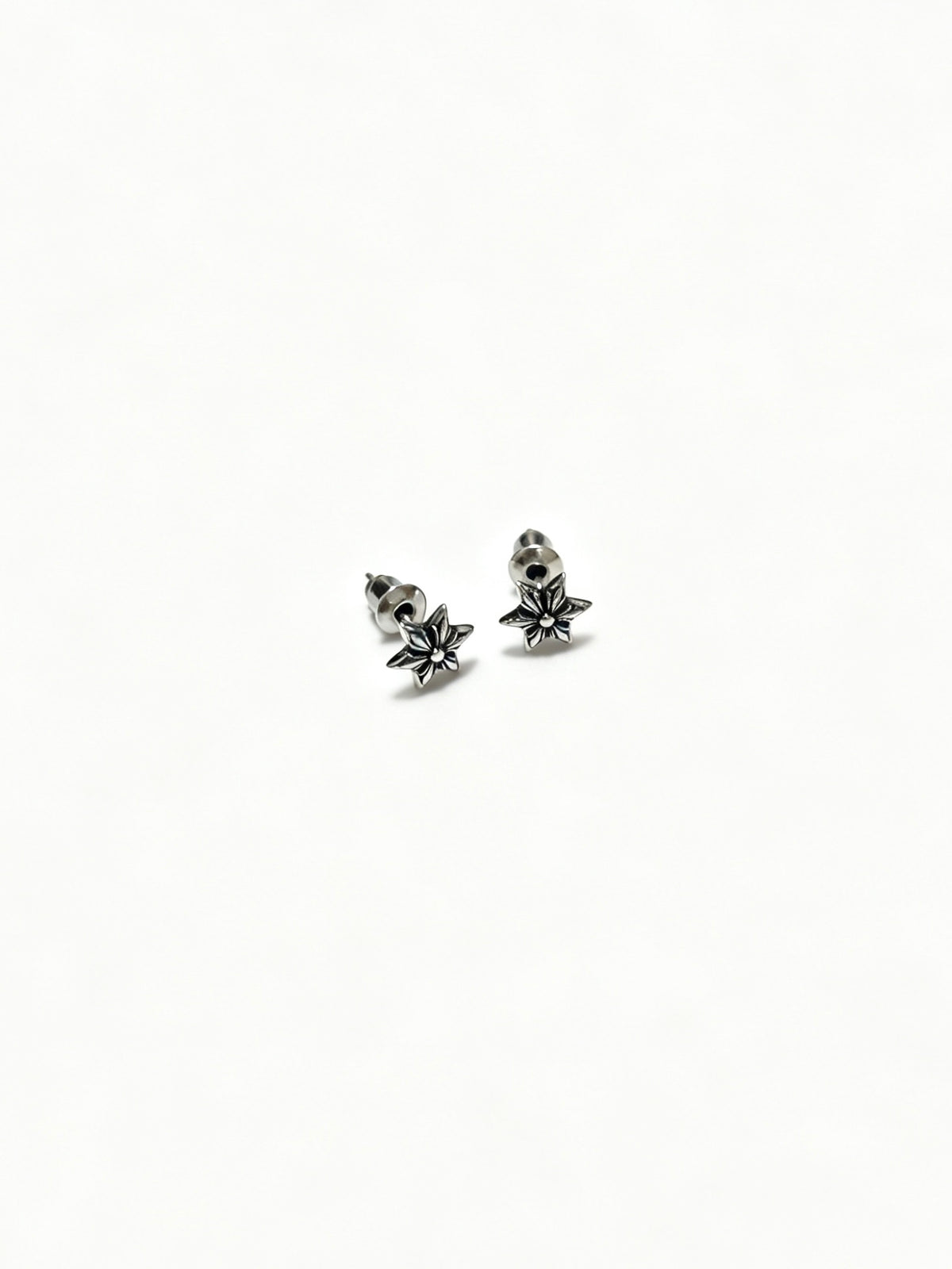Signature Emblem Statement Earrings in Polished Metal-Tone – Design 014 front product view
