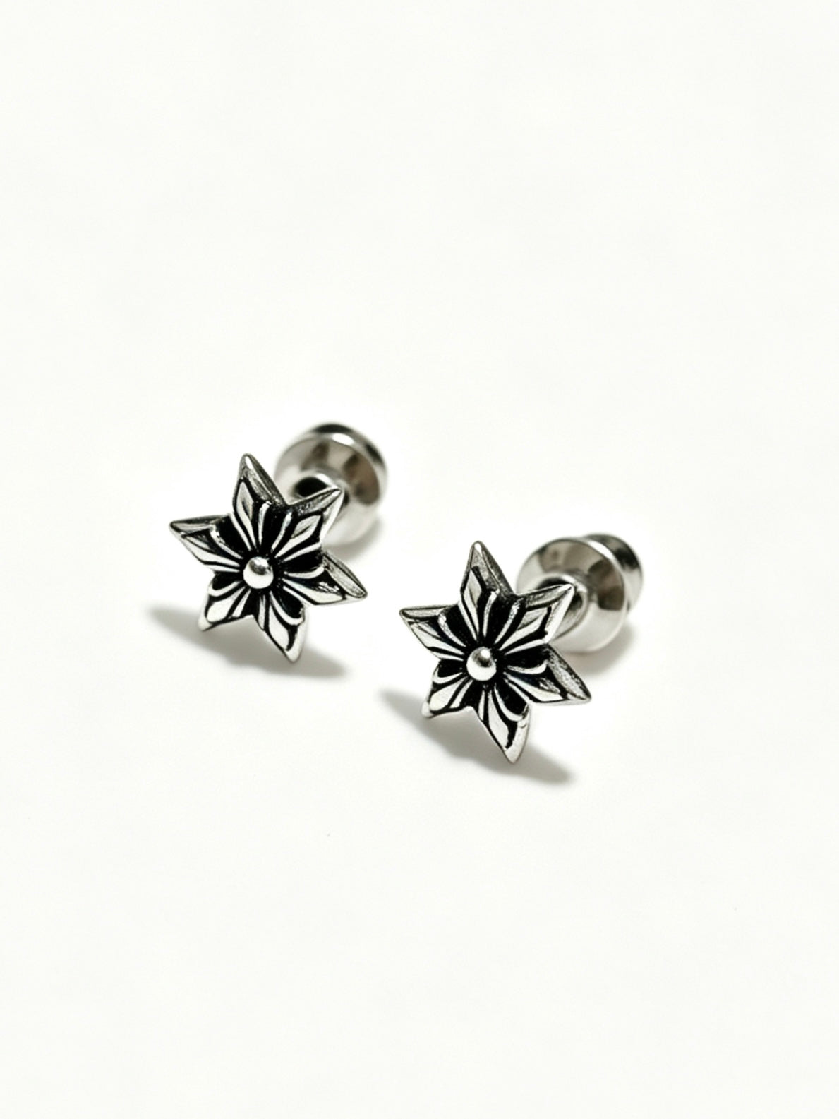 Cross Statement Earrings in Metal-Tone – Design 05 close-up detail