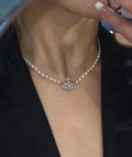 Orb Pendant Necklace in Polished Metal-Tone – Design 030 main product view